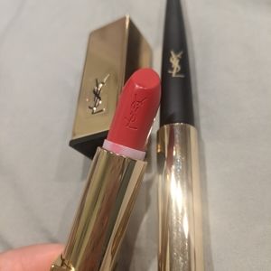 Saint laurent lipstick and eyeliner